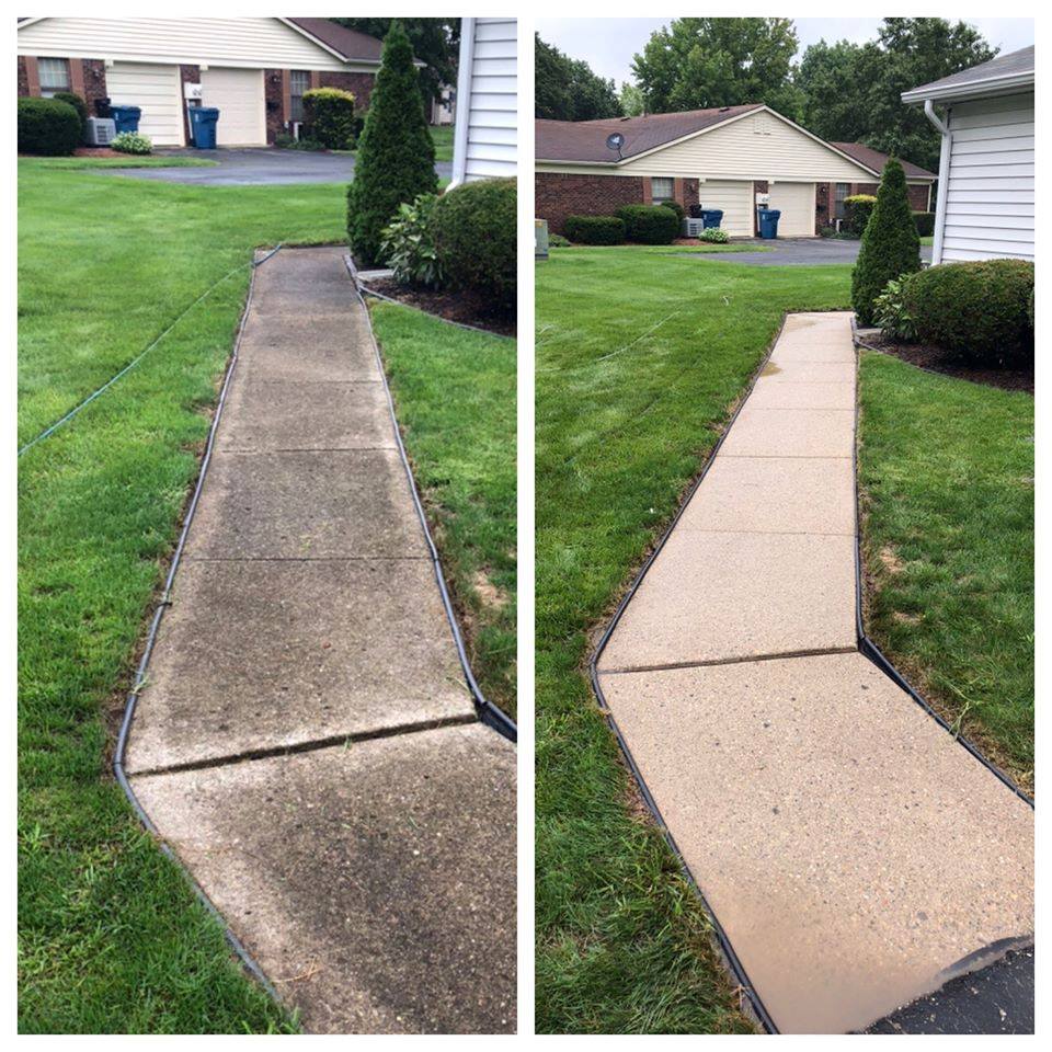 Sidewalk Pressure Washing