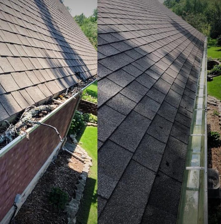 gutter cleaning debris removal